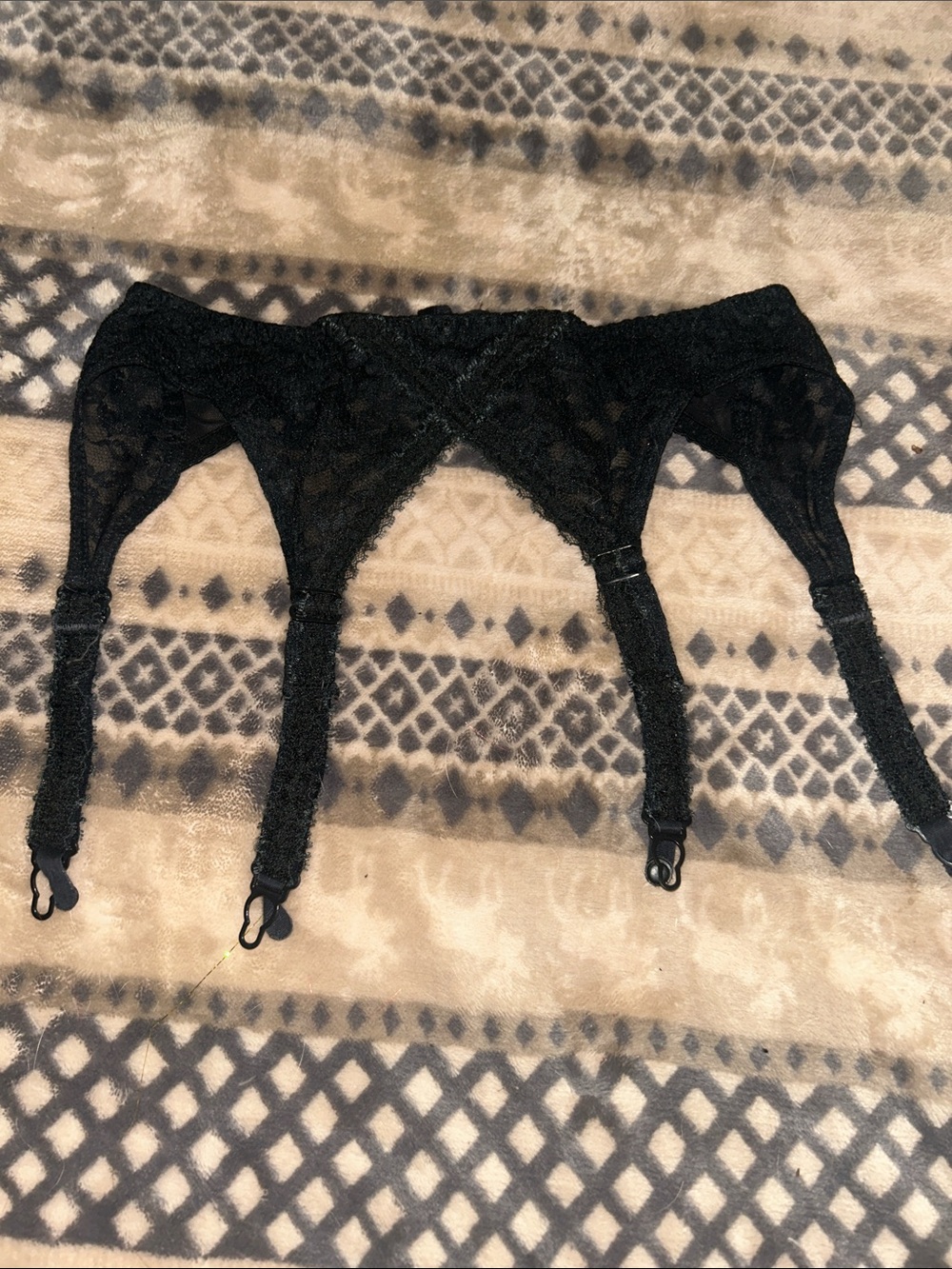 Source Unknown Black Lace Garter Belt SUPEE HOT SIZE MEDIUM m